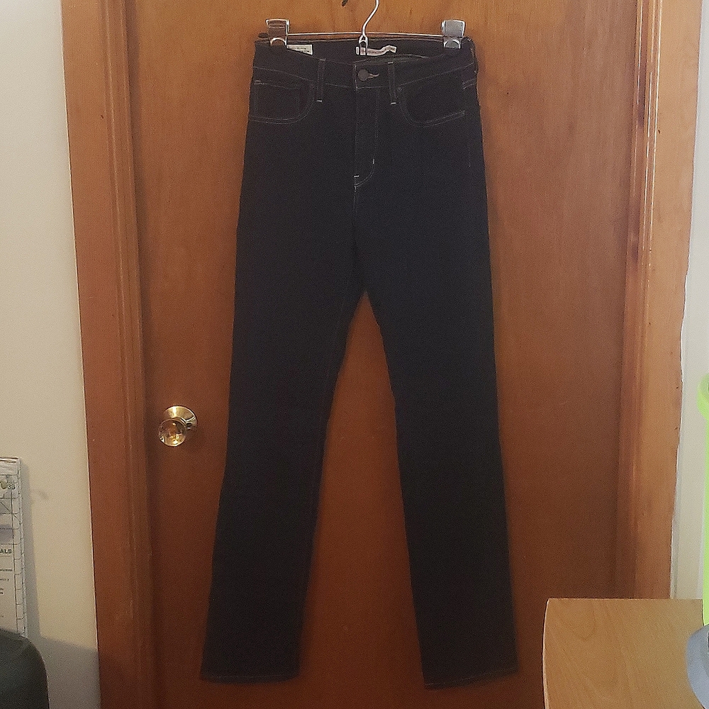 Levi's high rise straight leg jeans, size 27